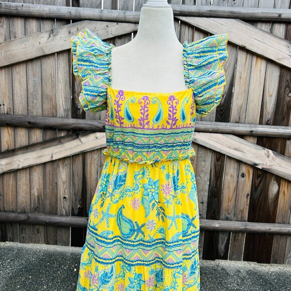 Celina Moon Midi Tiered Dress with POCKETS (size M) - Picture 3 of 13